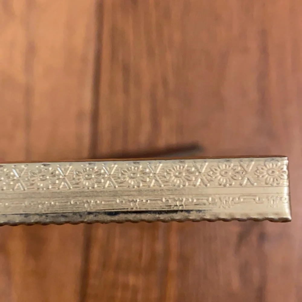 Vintage Gold Colored Pressed Metal Frame